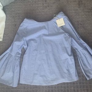 Long sleeve blue stripe top